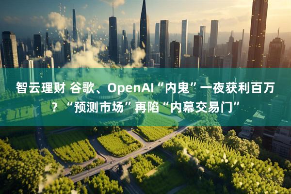 智云理财 谷歌、OpenAI“内鬼”一夜获利百万？“预测市场”再陷“内幕交易门”