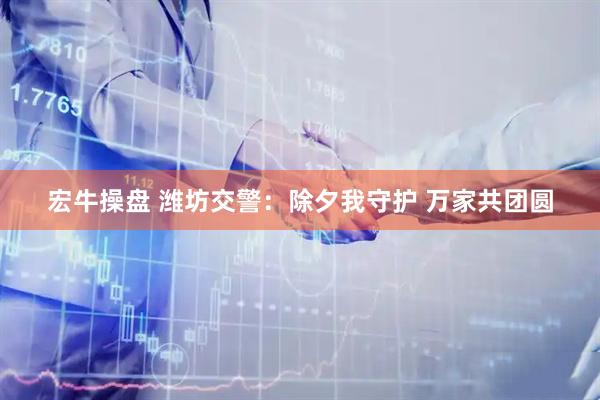 宏牛操盘 潍坊交警：除夕我守护 万家共团圆