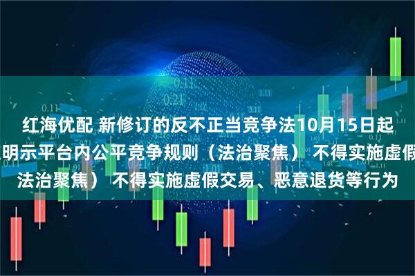 红海优配 新修订的反不正当竞争法10月15日起施行 网络平台经营者应明示平台内公平竞争规则（法治聚焦） 不得实施虚假交易、恶意退货等行为