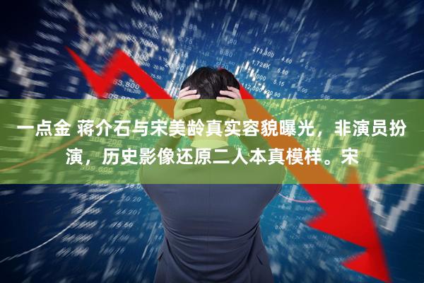 一点金 蒋介石与宋美龄真实容貌曝光，非演员扮演，历史影像还原二人本真模样。宋
